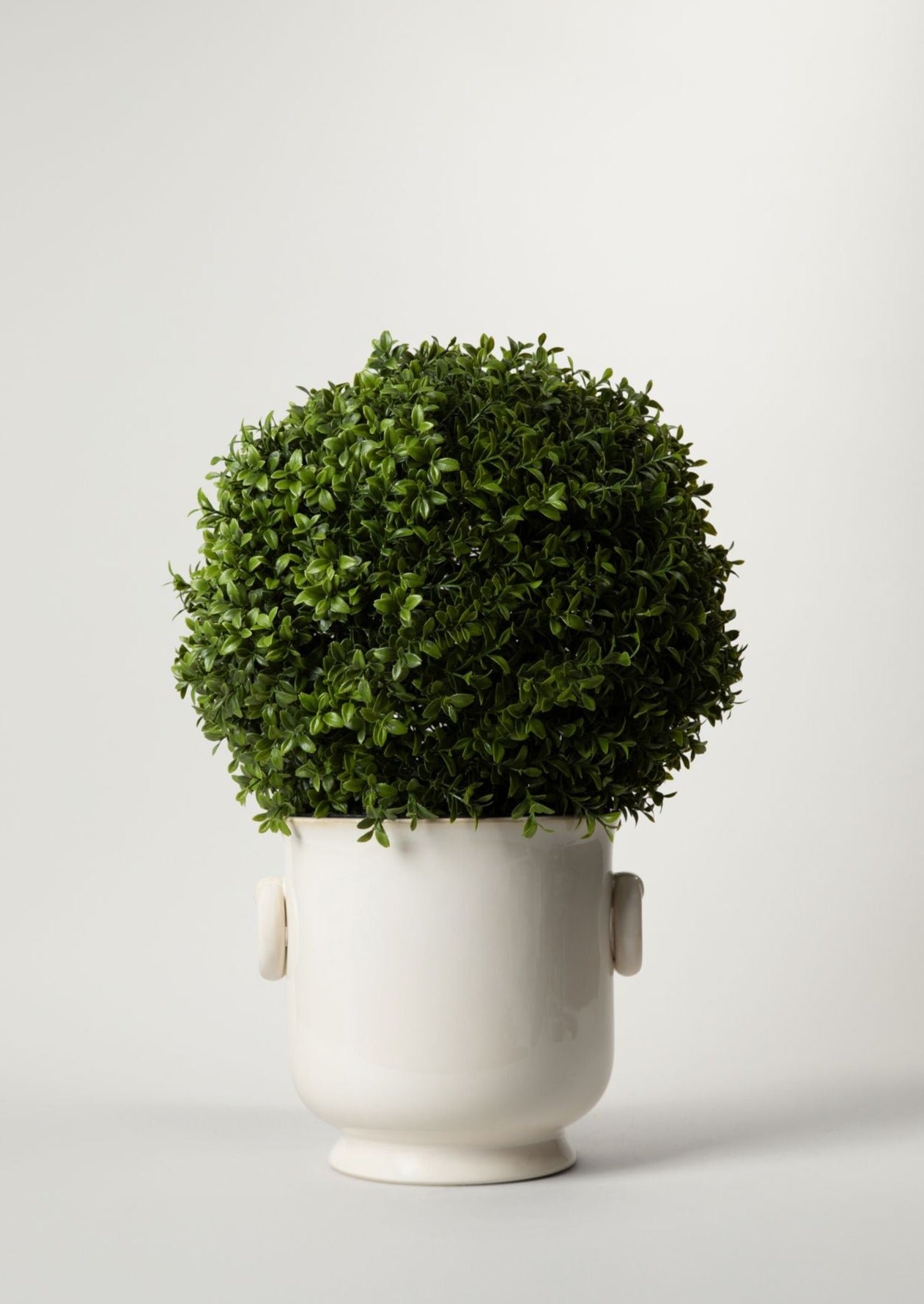 UV Treated Outdoor Boxwood Topiary Fake Plant in Pot - 22"