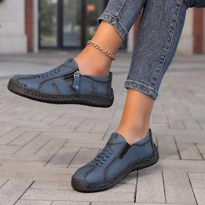 Last day 70% off 🔥-Women's Orthopedic Casual Leather Boots - Wide Toe, Arch Support, Waterproof, Pressure Relief for Everyday & Travel