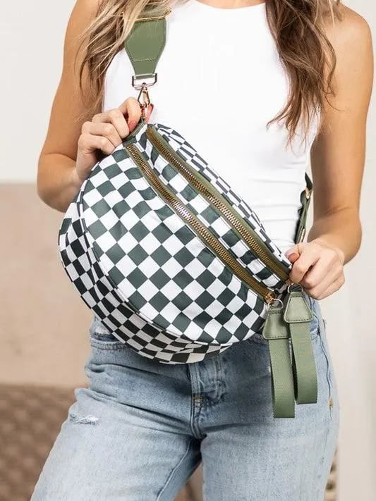 🔥Flash Sale - 49% OFF  Checkered Bum Bag