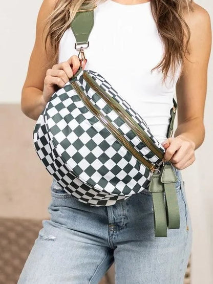 🔥Flash Sale - 49% OFF  Checkered Bum Bag
