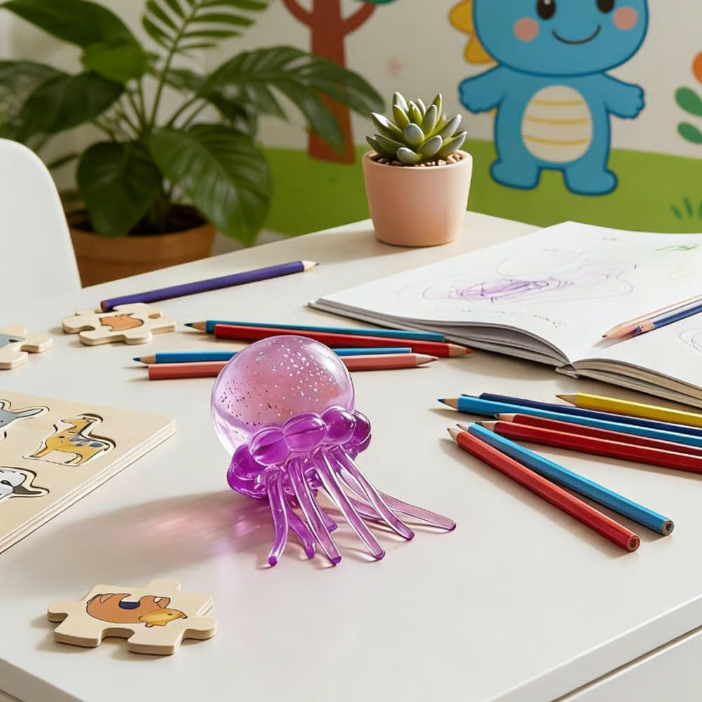🐙✨🐣EASTER SALE 49% OFF! ✨ Cute Glitter Jellyfish Squishy, Easter Basket Stuffer for Kids