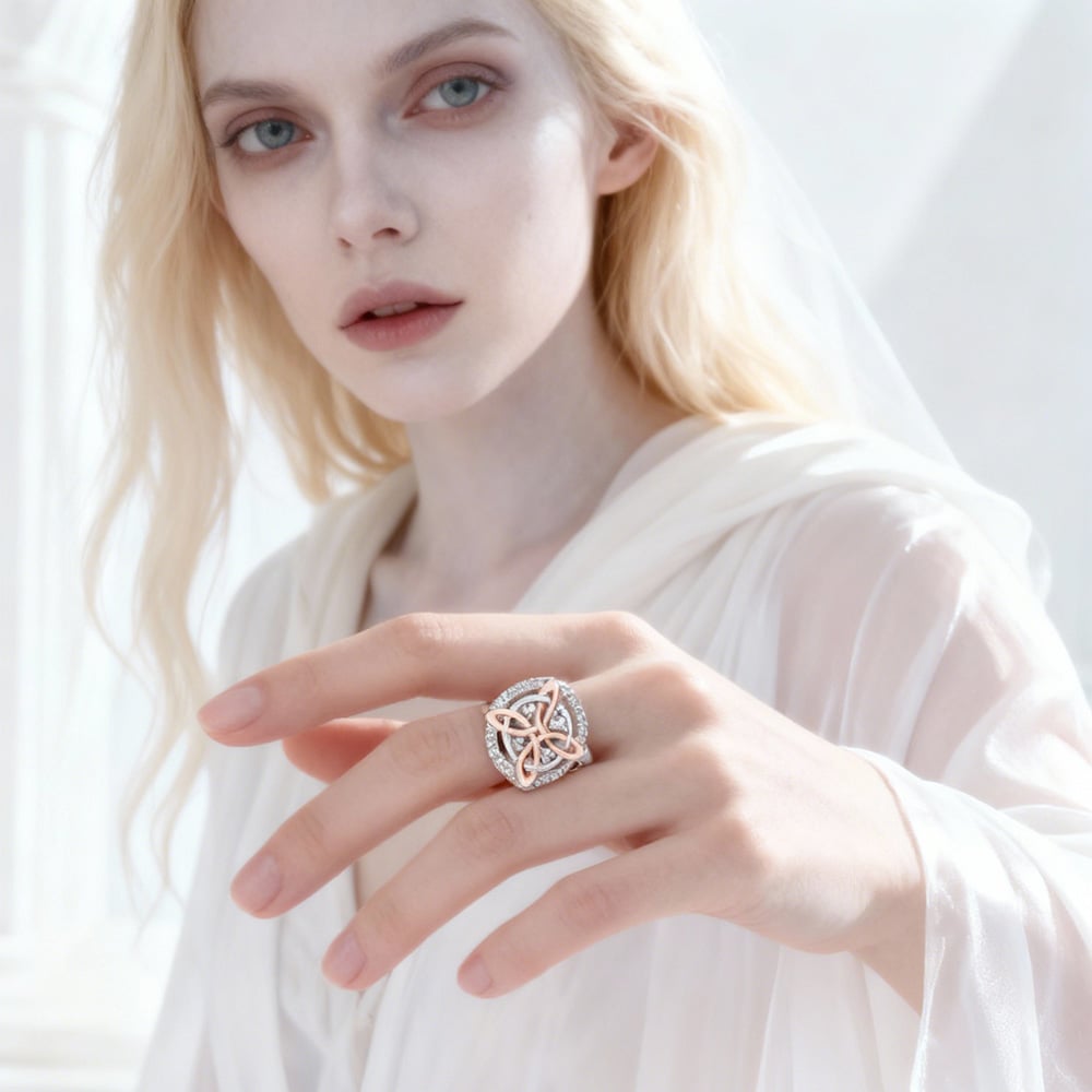 🔥⏰Last Batch Selling Fast!-🔮💍Handmade S925 Witch's Return-Knot Protection Ring💞Protect Your Loved Ones