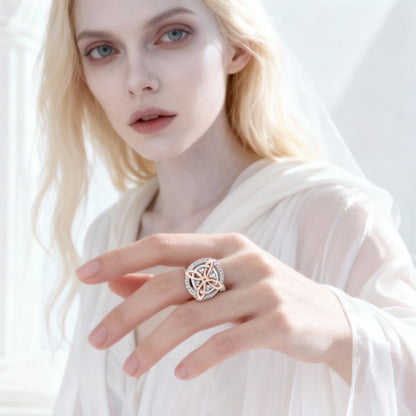 🔥⏰Last Batch Selling Fast!-🔮💍Handmade S925 Witch's Return-Knot Protection Ring💞Protect Your Loved Ones