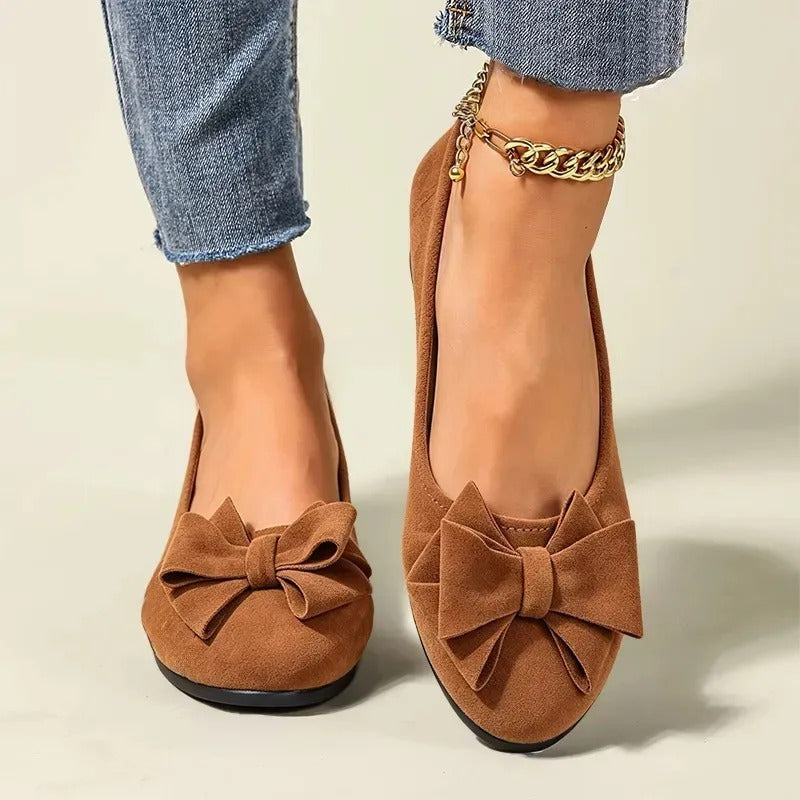 😍Last Day 50% OFF🔥Comfortable Wedge Flats with Bow Detail