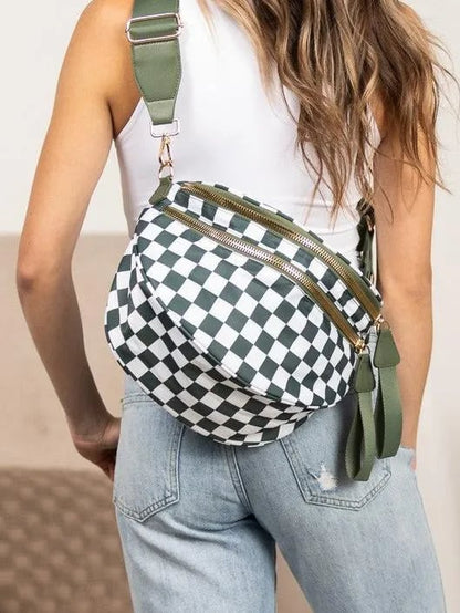 🔥Flash Sale - 49% OFF  Checkered Bum Bag