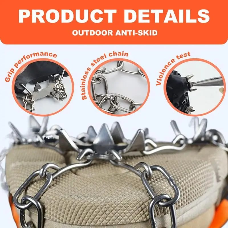 🔥LAST DAY 49% OFF - 🛠️Lightweight Crampons Anti-Slip Traction Snow Grips for Walking