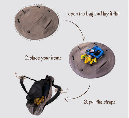 From Blanket to Bag in Seconds Pack Everything in One Pull