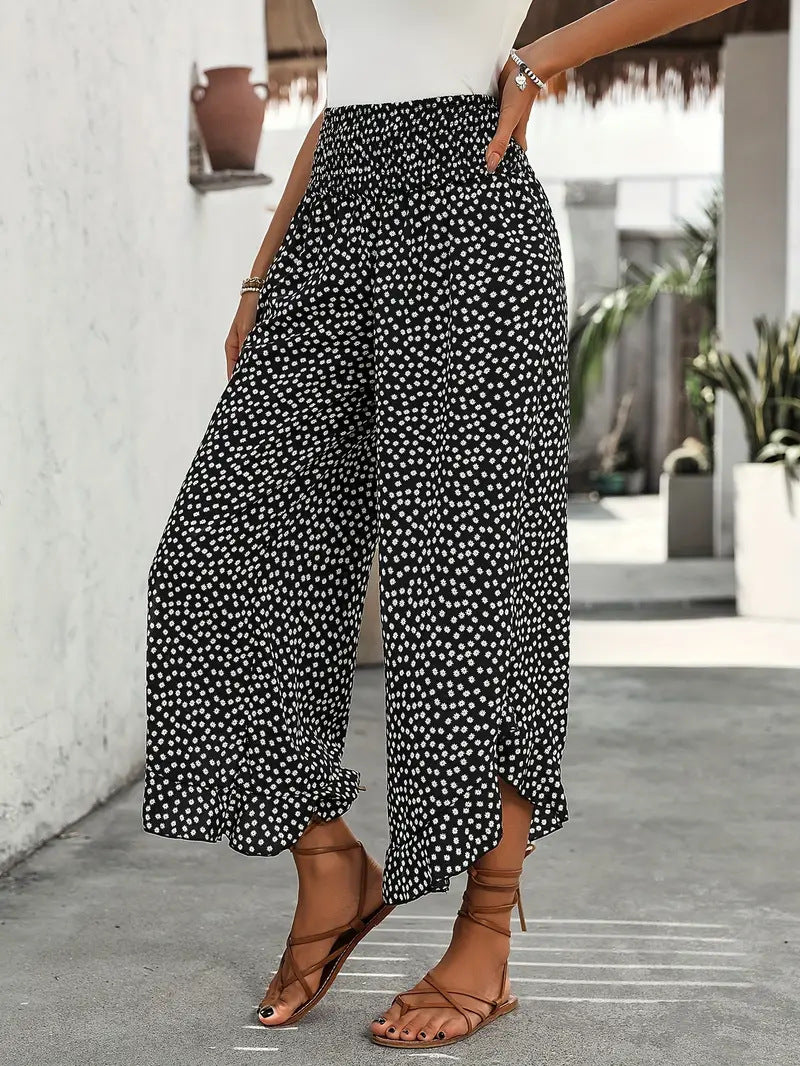 LIMITED-TIME 49% OFF |Women's Casual Polka Dot Loose High-Waisted Wide-Leg Pants