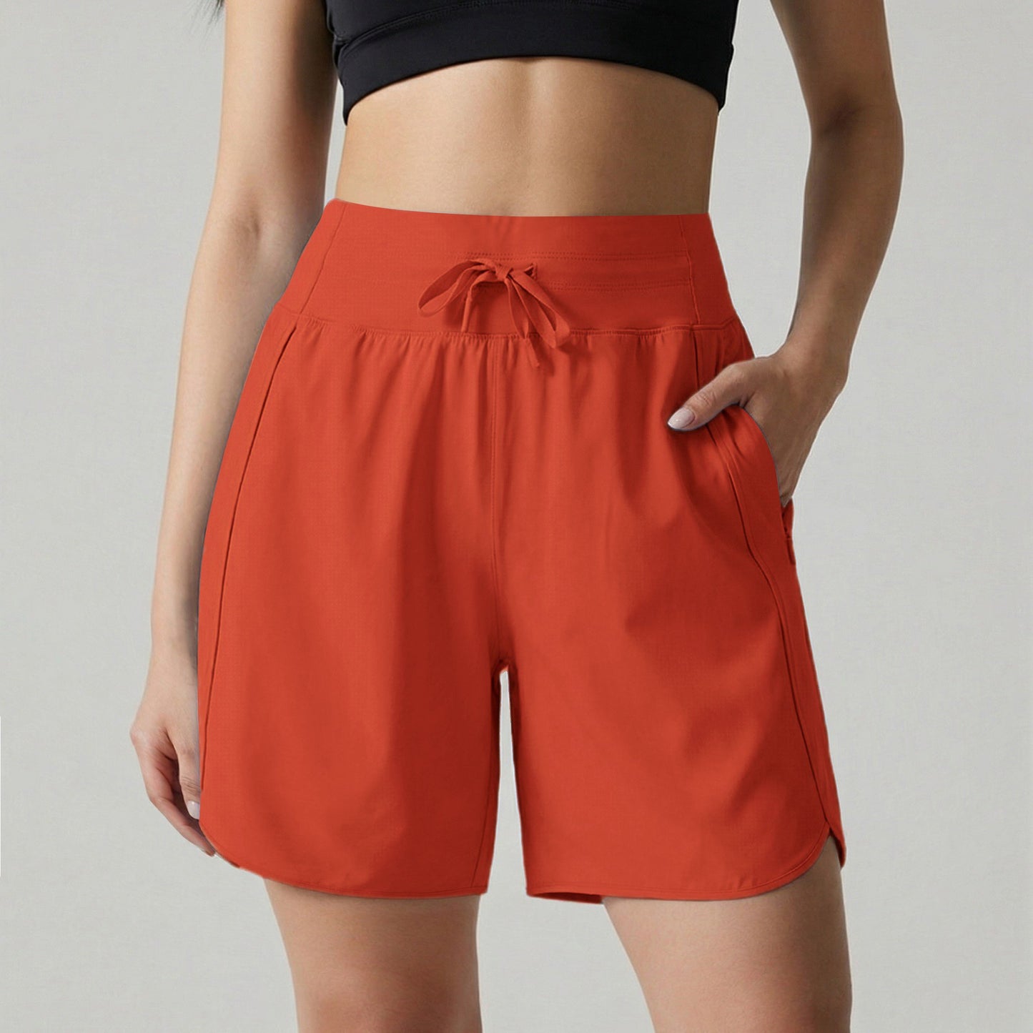 🌓Last Day 49% OFF⏰Hot Sale Women's Active Athletic Long Running High Wasistband Shorts