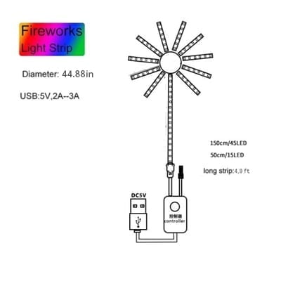 🎁Last Day 49% OFF - 💡WiFi Bluetooth Smart Fireworks Led Light