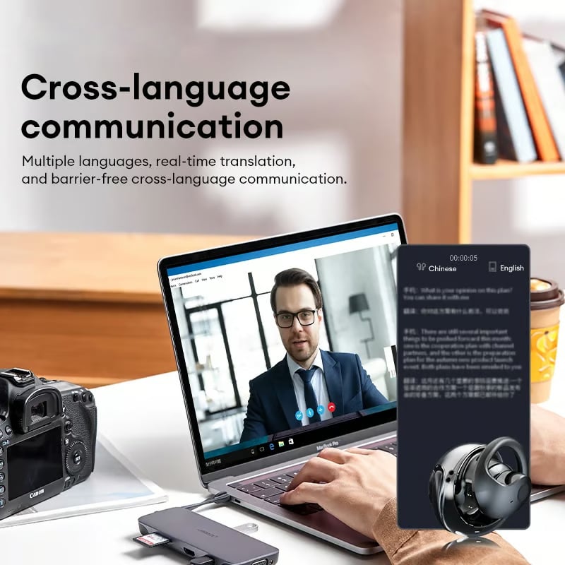 ⏰LAST DAY 49%OFF💎AI Translation Wireless OWS Bluetooth5.4 Earphones (Fit iOS & Android)