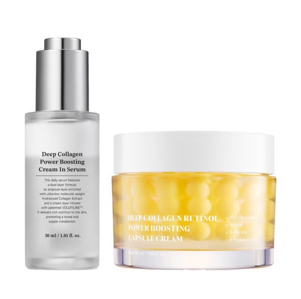 🏆 #1 Bestselling🏆--Glazed Skin Collagen Duo | Heavy Cream + Volufiline Serum, Full, Smooth and Glowing Skin✨