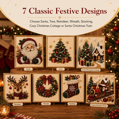 🎄 LAST DAY 49% OFF – Premium 3D Pearl Christmas Diamond Painting Art Kit | Luxury Flocked Canvas with Scratch-Resistant Non-Fading Pearl Beads DIY Holiday Decor 🎅⛄️❄️