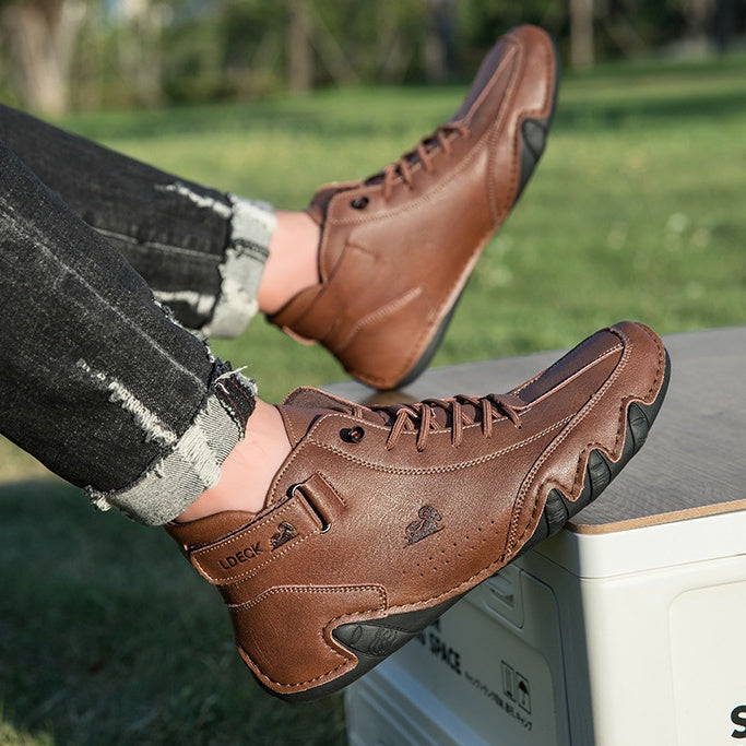 🔥70% OFF TODAY🎁Waterproof Boots Comfortable For Winter，Unisex Italian Handmade Suede Velcro High Boots