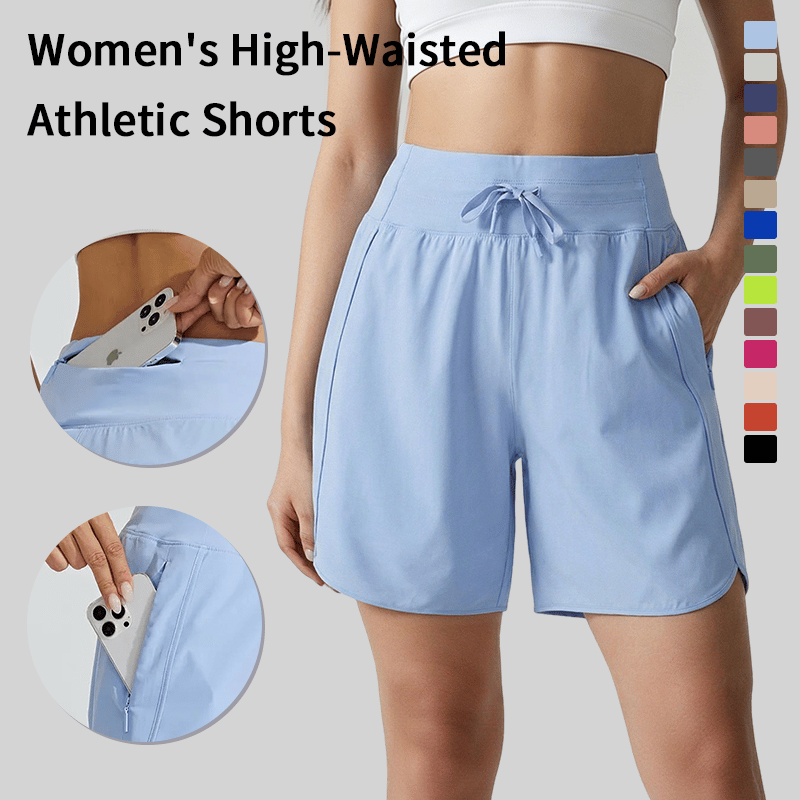 🌓Last Day 49% OFF⏰Hot Sale Women's Active Athletic Long Running High Wasistband Shorts