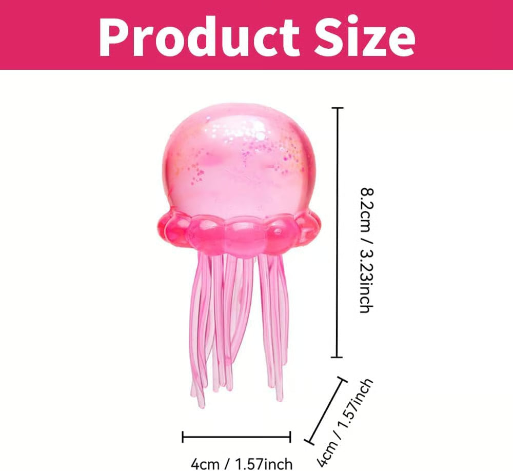 🐙✨🐣EASTER SALE 49% OFF! ✨ Cute Glitter Jellyfish Squishy, Easter Basket Stuffer for Kids