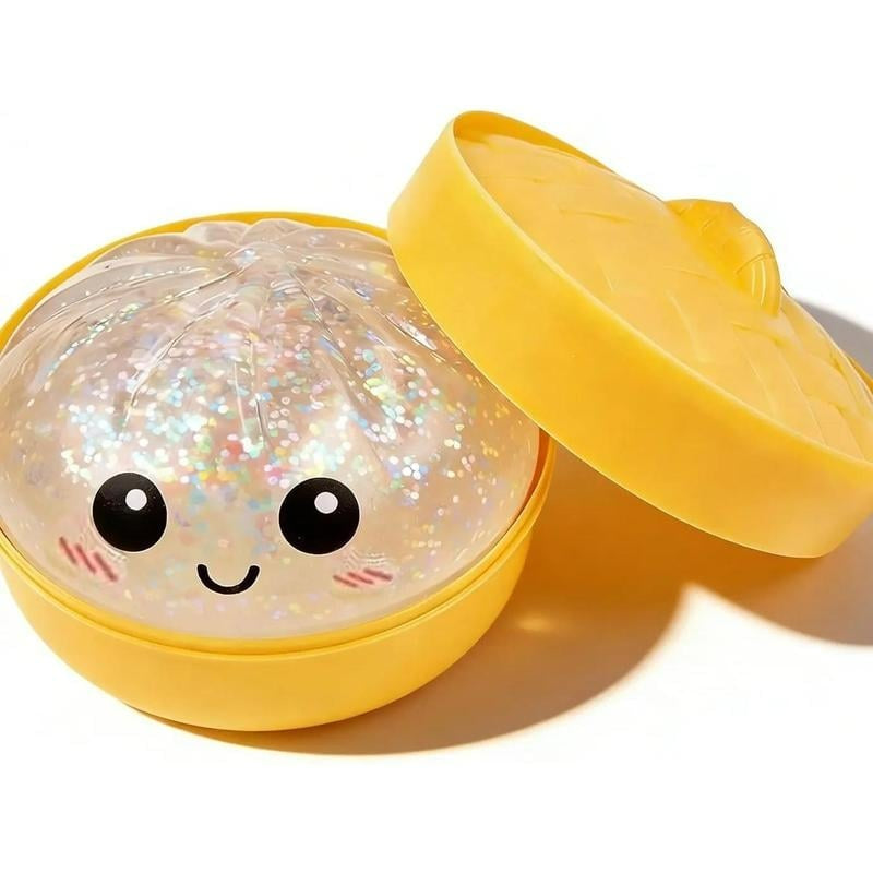 Last Day 50% OFF🔥Glitter Dumpling Squishy Steamer Blind Box Surprise Squeeze Fun