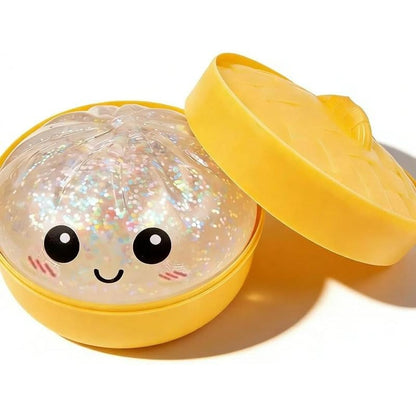 Last Day 50% OFF🔥Glitter Dumpling Squishy Steamer Blind Box Surprise Squeeze Fun
