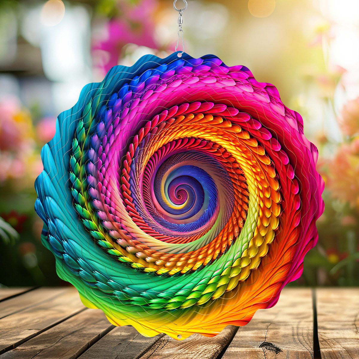 Hanging wind spinners for indoor and outdoor use