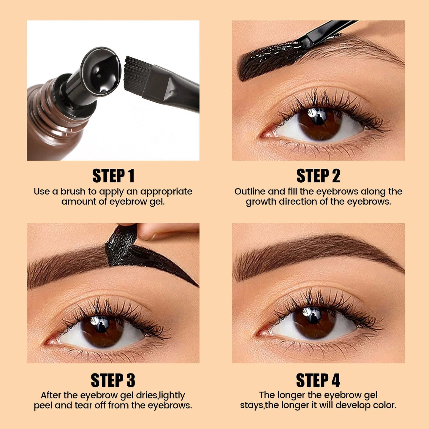 🌓Last Day 49% OFF-5-Color Tear-Off Brow Tint – Waterproof, Long-Lasting Pigment for Precise & Wild Brows, Easy-to-Use