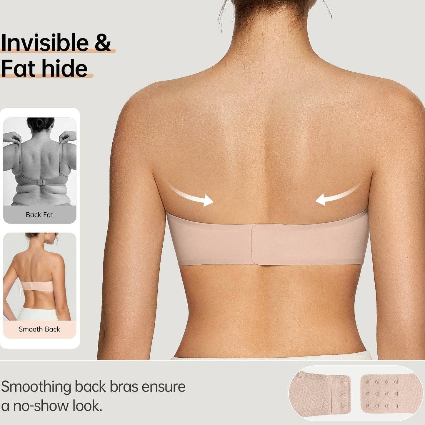 Strapless Non Slip Bandeau Jelly Bra
