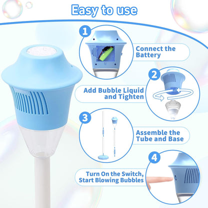 Bubble Machine for Kids, Automatic Standing Bubble Maker Machine