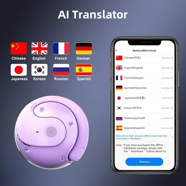 ⏰LAST DAY 49%OFF💎AI Translation Wireless OWS Bluetooth5.4 Earphones (Fit iOS & Android)