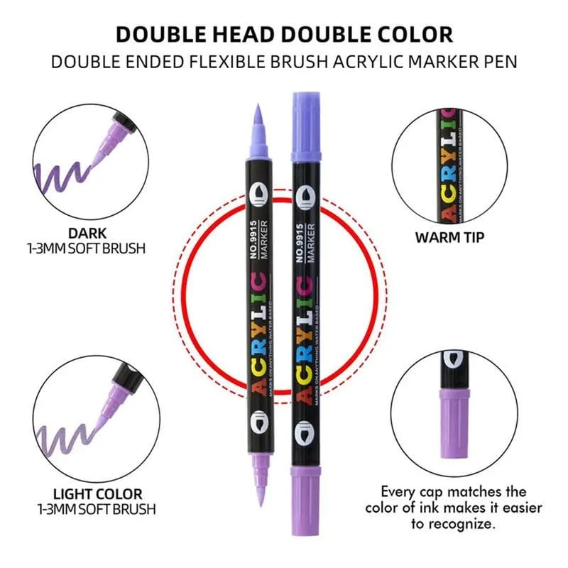🔥Last Day Promotion 49% OFF🎨Double-Ended Art Markers for Professionals & Beginners!
