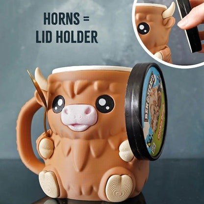 🥤Christmas Gift🍦-Highland Cow Ice Cream Holder🍨