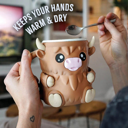 🥤Christmas Gift🍦-Highland Cow Ice Cream Holder🍨