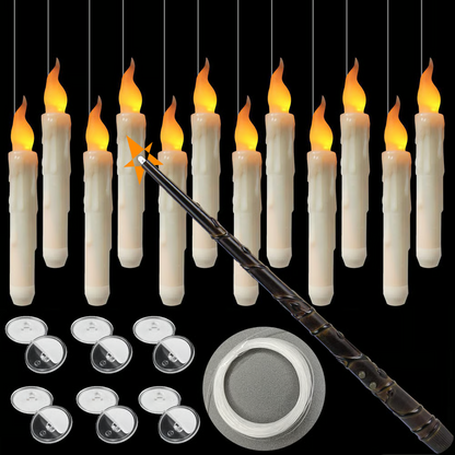 👻🎃Flameless Candles with Magic Wand Remote for Halloween Decor