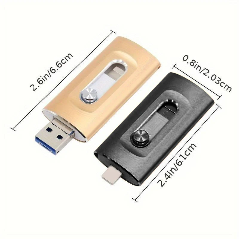⚡3 in 1 Flash Drive, Portable High Speed USB 3.0 Memory Storage