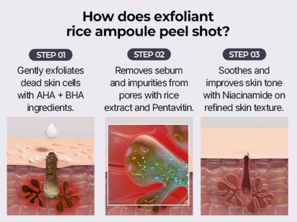 🔥LAST DAY SALE 70% OFF 🔥 Peel Shot Glow Rice Ampoule Duo - Serums for Brightening, Exfoliating, and Moisturizing🌾