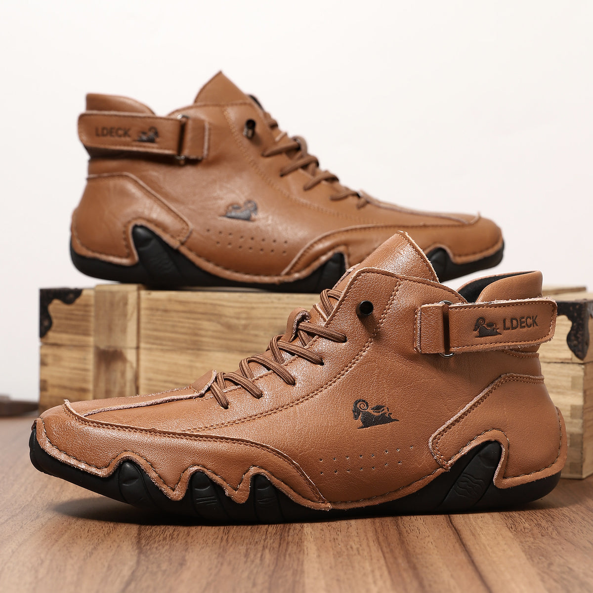 🔥70% OFF TODAY🎁Waterproof Boots Comfortable For Winter，Unisex Italian Handmade Suede Velcro High Boots