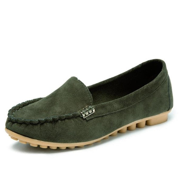🔥 Best-Seller 🔥 Round-Toe Flats — Breathable, Orthopedic Slip-On Walking Shoes