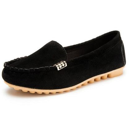 🔥 Best-Seller 🔥 Round-Toe Flats — Breathable, Orthopedic Slip-On Walking Shoes