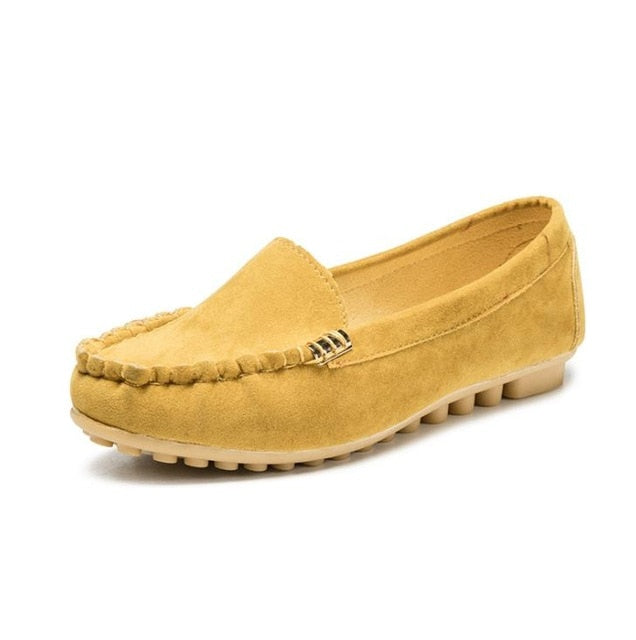 🔥 Best-Seller 🔥 Round-Toe Flats — Breathable, Orthopedic Slip-On Walking Shoes