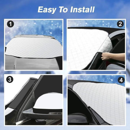 ❄️ Limited-time 50% off offer 🌀 Premium universal windshield snow cover/sunshade